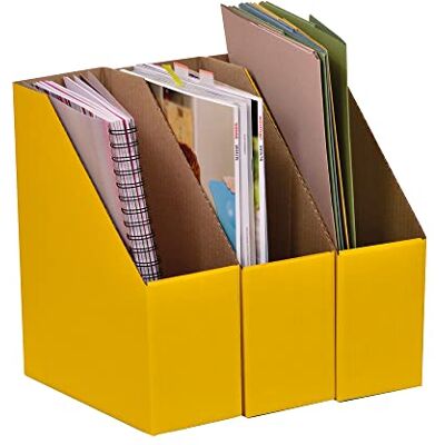 Liberty House Toys A4 Yellow File and Document Storage Boxes Liberty House Toys A4 Yellow File and Document Storage Boxes
