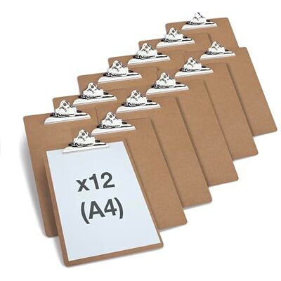 Rapesco 1521A Business Pack: 12 Heavy Duty Hardboard Clipboards, A4, Brown Business Pack Rapesco 1521A Business Pack: 12 Heavy Duty Hardboard Clipboards, A4, Brown Business Pack