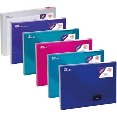 Snopake A4 DocBox Electra Assorted 25 mm Box File with Push Lock (Pack of 5) Ref: 14832 Snopake A4 DocBox Electra Assorted 25 mm Box File with Push Lock (Pack of 5) Ref: 14832