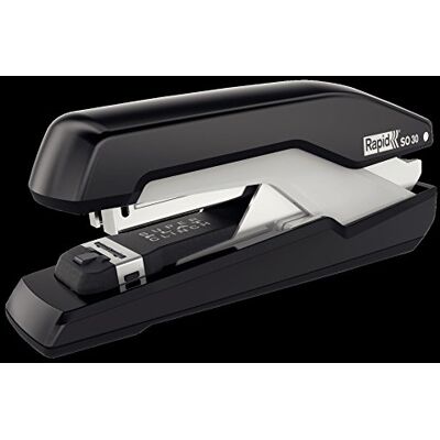 Rapid Supreme Omnipress SO30 Full Strip Stapler, 30 Sheet Capacity, Low Effort Stapling, Super Flat Clinch Stapling, Includes Staples, Black/Grey, 5000546 Rapid Supreme Omnipress SO30 Full Strip Stapler, 30 Sheet Capacity, Low Effort Stapling, Super Flat Clinch Stapling, Includes Staples, Black/Grey, 5000546