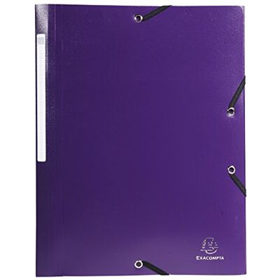 Exacompta Ref 55818E Opaque PP Elasticated 3-Flap Folders Suitable for A4 Documents, 0.5mm Polypropylene, Spine Label, Suitable for Confidentiality Purple Exacompta Ref 55818E Opaque PP Elasticated 3-Flap Folders Suitable for A4 Documents, 0.5mm Polypropylene, Spine Label, Suitable for Confidentiality Purple