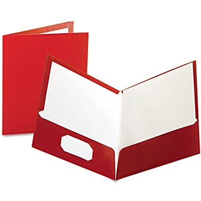 Oxford Laminated Twin-Pocket Folders, Letter Size, Crimson, Holds 100 Sheets, Box of 25 (51718) Oxford Laminated Twin-Pocket Folders, Letter Size, Crimson, Holds 100 Sheets, Box of 25 (51718)