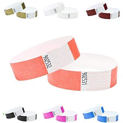 J&R Wristbands Made from Tyvek® Paper Like 1000 Pack Coral J&R Wristbands Made from Tyvek® Paper Like 1000 Pack Coral