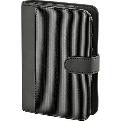 BSB Organiser Weekly Planner Appointment Calendar – 2021 – Approx. A6 – Soft Film, PU Groove Design, Black – Ring Binder with 6 Holes Refillable – Model Compact BSB Organiser Weekly Planner Appointment Calendar – 2021 – Approx. A6 – Soft Film, PU Groove Design, Black – Ring Binder with 6 Holes Refillable – Model Compact