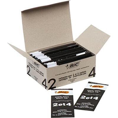 BIC 2 or 4 Colour Pen Refills Black (Box of 50) BIC 2 or 4 Colour Pen Refills Black (Box of 50)