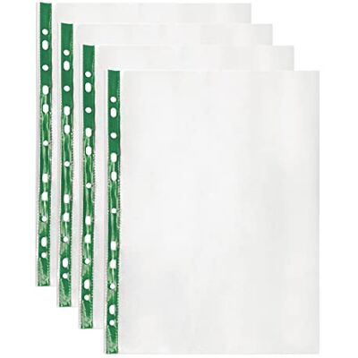 G4GADGET 200 Quality Punched Pockets 50micorn Strong A4 Punched Pockets Filing Glass Crystal Clear G4GADGET 200 Quality Punched Pockets 50micorn Strong A4 Punched Pockets Filing Glass Crystal Clear