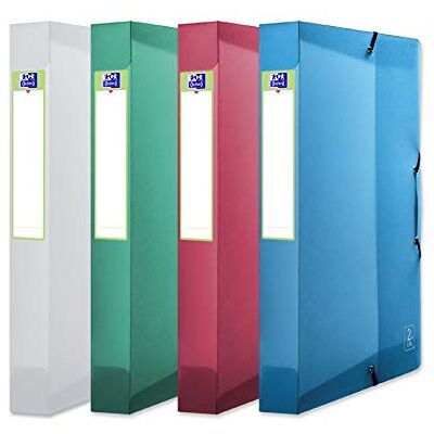 Oxford Elba 400084982 A4 40mm Spine Recycled Polypropylene 2nd Life Box File Assorted Colours (Pack of 4) Oxford Elba 400084982 A4 40mm Spine Recycled Polypropylene 2nd Life Box File Assorted Colours (Pack of 4)