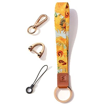 SENLLY Wristlet Lanyard Strap for Keys, Original Pattern Design Wrist Keychain Holder SENLLY Wristlet Lanyard Strap for Keys, Original Pattern Design Wrist Keychain Holder
