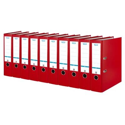 Elba A4 Smart Pro 8cm Wide Plastic External Red Folder Pack of 10 Elba A4 Smart Pro 8cm Wide Plastic External Red Folder Pack of 10