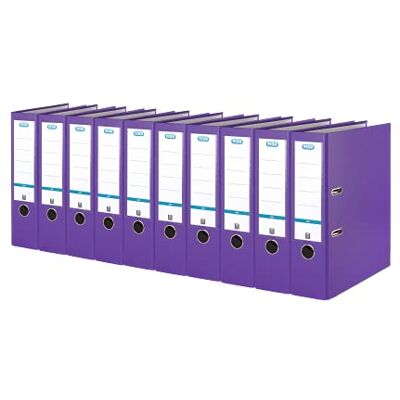 Elba Smart Pro 10456VI A4 Folder with 8 cm Wide Spine/Interchangeable Spine Label/Pack of 10 / Purple Elba Smart Pro 10456VI A4 Folder with 8 cm Wide Spine/Interchangeable Spine Label/Pack of 10 / Purple