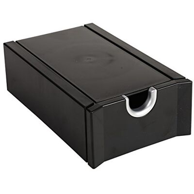Exacompta Ref 685411D Exactive ExaBusiness Business Card Box 190 x 114 x 61mm in Size, Ribbed Base, Holds Up To 300 Business Cards Black & Silver Exacompta Ref 685411D Exactive ExaBusiness Business Card Box 190 x 114 x 61mm in Size, Ribbed Base, Holds Up To 300 Business Cards Black & Silver
