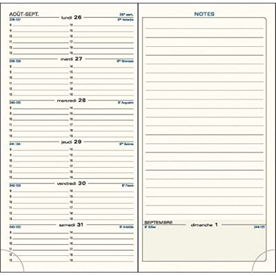 Exacompta 170842E SAS Weekly Refill 17-9 x 17.5 cm September 2023 to August 2024 Exacompta 170842E SAS Weekly Refill 17-9 x 17.5 cm September 2023 to August 2024