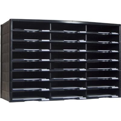 Storex 24-Compartment Literature Organizer/Document Sorter, Black (61611U01C) Storex 24-Compartment Literature Organizer/Document Sorter, Black (61611U01C)