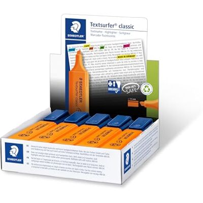 STAEDTLER 364-4 Textsurfer Classic Highlighter Orange (Box of 10) STAEDTLER 364-4 Textsurfer Classic Highlighter Orange (Box of 10)