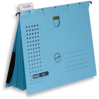 Elba Chic Ultimate 100333012 Organising File 5 Insert Sheets and 5 Dividers with Expanding Pocket on the Back Cover Pack of 5 Blue Elba Chic Ultimate 100333012 Organising File 5 Insert Sheets and 5 Dividers with Expanding Pocket on the Back Cover Pack of 5 Blue
