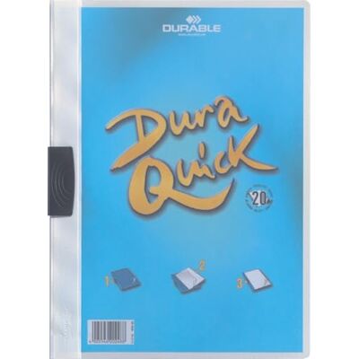 Durable 227002 Clip Folder Duraquick, Up to 20 Sheets A4, White, Pack of 20 Durable 227002 Clip Folder Duraquick, Up to 20 Sheets A4, White, Pack of 20