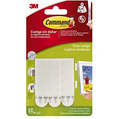 Command 17201 Picture Hanging Strips, White, Size M Command 17201 Picture Hanging Strips, White, Size M