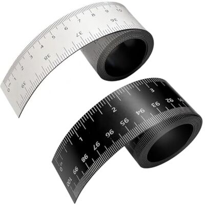 Wisyurt 2 Pcs 39.37 Inch Magnetic Ruler Flexible Ruler with Inches and Centimeters Magnet Measuring Tape for Lathes, Workshops Wisyurt 2 Pcs 39.37 Inch Magnetic Ruler Flexible Ruler with Inches and Centimeters Magnet Measuring Tape for Lathes, Workshops