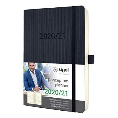 Sigel C2106 Academic Calendar 2020-2021, 18 Months, Approx. A5, softcover, Black Conceptum Sigel C2106 Academic Calendar 2020-2021, 18 Months, Approx. A5, softcover, Black Conceptum