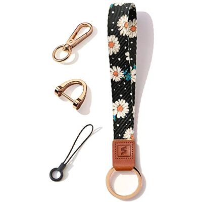 SENLLY Wristlet Lanyard Strap for Keys, Original Pattern Design Wrist Keychain Holder SENLLY Wristlet Lanyard Strap for Keys, Original Pattern Design Wrist Keychain Holder
