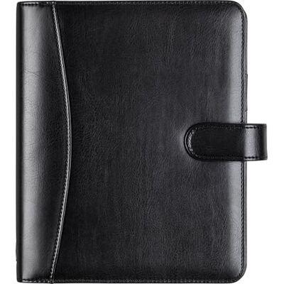 rido/idé 706504190 Timing System/Ring Binder Calendar/Timer Timing 1, A5, 148 x 210 mm Imitation Leather Ring Binder Black with Flap, 6 Ring Toggle Clamp, Without Calendar rido/idé 706504190 Timing System/Ring Binder Calendar/Timer Timing 1, A5, 148 x 210 mm Imitation Leather Ring Binder Black with Flap, 6 Ring Toggle Clamp, Without Calendar