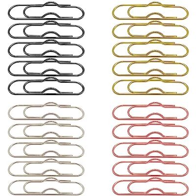 UMCHU Pack of 20 Paper Clip Holder Pen Clips, Metal Pen Clip, Pen Clip Assistant, Paper Clips Set, for Books, Notebooks, Diaries, Calendars (4 Colours) UMCHU Pack of 20 Paper Clip Holder Pen Clips, Metal Pen Clip, Pen Clip Assistant, Paper Clips Set, for Books, Notebooks, Diaries, Calendars (4 Colours)