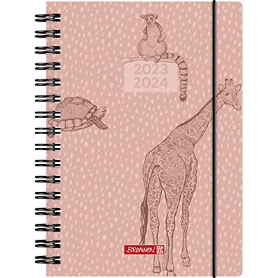 BRUNNEN Wild Animals Daily Calendar 2023/2024 A5 Pink 1 Page = 1 Day, Sat + Sun on one page BRUNNEN Wild Animals Daily Calendar 2023/2024 A5 Pink 1 Page = 1 Day, Sat + Sun on one page