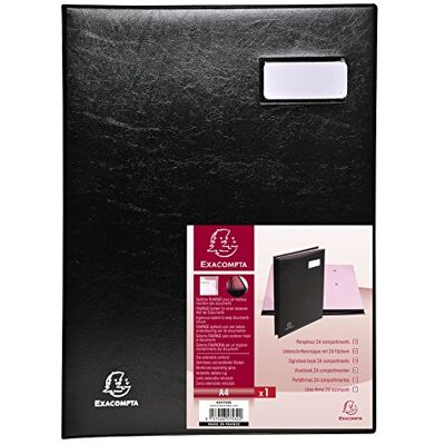 Exacompta Ref 654765E Excellence Signature Book 240 x 320mm in Size, Suitable for A4 Documents, Expanding Spine, Polypropylene, 24 Compartments Black Exacompta Ref 654765E Excellence Signature Book 240 x 320mm in Size, Suitable for A4 Documents, Expanding Spine, Polypropylene, 24 Compartments Black