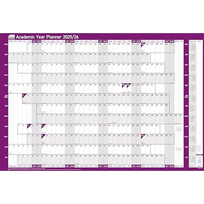 Sasco Mounted Academic Year Wall Planner 2025/26 Board (915 x 610mm) 2410250 Sasco Mounted Academic Year Wall Planner 2025/26 Board (915 x 610mm) 2410250
