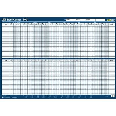 Sasco Unmounted Staff Year Wall Planner 2024 Poster (915 x 610mm) 2410229 Sasco Unmounted Staff Year Wall Planner 2024 Poster (915 x 610mm) 2410229
