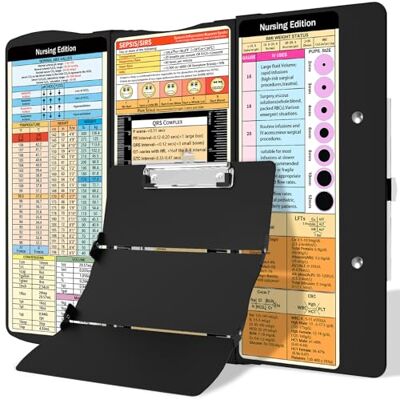 Trustnice Nursing Clipboard Foldable Clipboard Medical: Edition Cheat Sheets Aluminum 3 Layers Foldable Clipboards Nursing Pocket Size Profile Clip Nurse Clipboards Notepad for Nurses Students and Doctors Trustnice Nursing Clipboard Foldable Clipboard Medical: Edition Cheat Sheets Aluminum 3 Layers Foldable Clipboards Nursing Pocket Size Profile Clip Nurse Clipboards Notepad for Nurses Students and Doctors