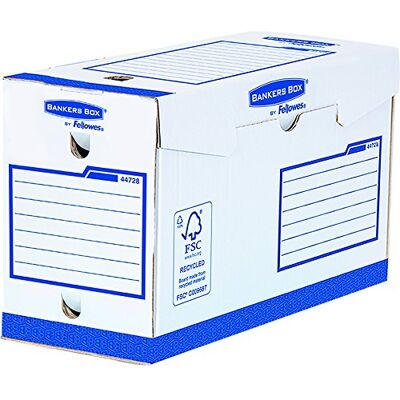 BANKERS BOX 20 Heavy Duty A4+ Transfer Box Files Cardboard Transfer Boxes for A4+ Folders Paperwork W14.4 x H24.4 x D33.3cm Pack of 20 Blue BANKERS BOX 20 Heavy Duty A4+ Transfer Box Files Cardboard Transfer Boxes for A4+ Folders Paperwork W14.4 x H24.4 x D33.3cm Pack of 20 Blue