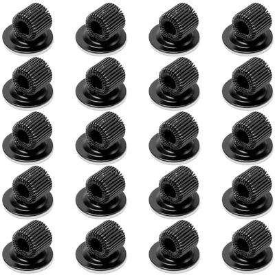 CHEUNGR 20 Pcs Self Adhesive Metal Pen Holders, Pen Holder Clips with Single Adjustable Spring Loop for Notebook, Clipboard, Whiteboard, Refrigerator and Bulletin Board, Black CHEUNGR 20 Pcs Self Adhesive Metal Pen Holders, Pen Holder Clips with Single Adjustable Spring Loop for Notebook, Clipboard, Whiteboard, Refrigerator and Bulletin Board, Black