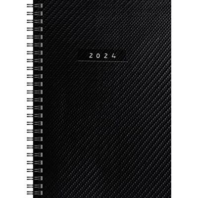 rido/idé Weekly calendar ''Carbon'' model Timing 1 2024, 2 pages = 1 week A5, Desk Planner, black rido/idé Weekly calendar ''Carbon'' model Timing 1 2024, 2 pages = 1 week A5, Desk Planner, black