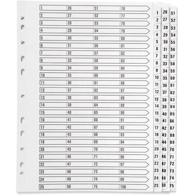 Q-Connect 2XA4 1-75 Mylar Index 05601/cs56 Q-Connect 2XA4 1-75 Mylar Index 05601/cs56