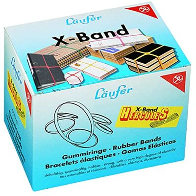 Läufer 59078 Rondella X-Band Hercules, Extra Large Cross Bands, Rubber Bands 250 x 25 mm, Diameter 160 mm, 500 g Box, Assorted Colours Läufer 59078 Rondella X-Band Hercules, Extra Large Cross Bands, Rubber Bands 250 x 25 mm, Diameter 160 mm, 500 g Box, Assorted Colours