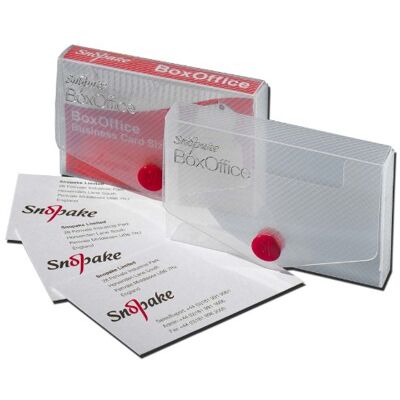 Snopake 15mm Office Business Card Box Clear (Pack of 5) Snopake 15mm Office Business Card Box Clear (Pack of 5)