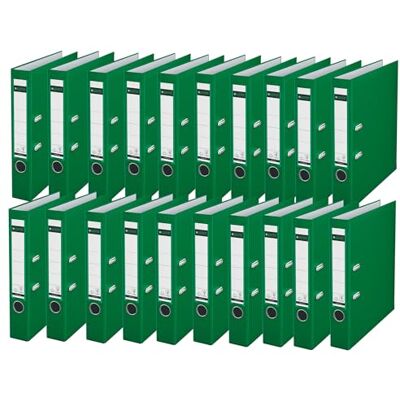 Leitz 10155055 Quality Folder 180° Plastic Pack of 20 A4 Narrow Green 5.2 cm Spine Width Polypropylene Laminated Cover Leitz 10155055 Quality Folder 180° Plastic Pack of 20 A4 Narrow Green 5.2 cm Spine Width Polypropylene Laminated Cover