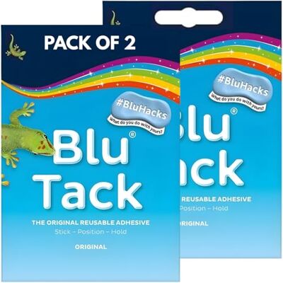 High Vibrant 2x Bostik Blu Tack Original Reusable Adhesive Pack Home Office DIY Use BluHacks Smart Adhesives Alternative to Pins & Tape 60g High Vibrant 2x Bostik Blu Tack Original Reusable Adhesive Pack Home Office DIY Use BluHacks Smart Adhesives Alternative to Pins & Tape 60g