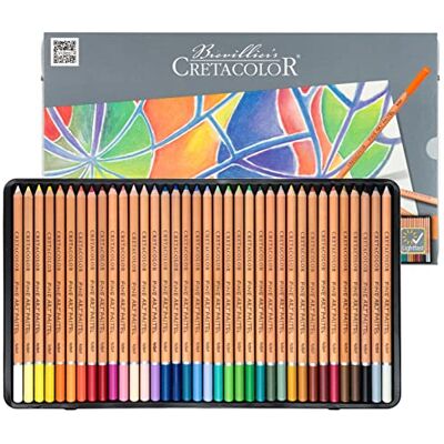 CRETACOLOR Fine Art Pastel Lightfast 36 Pencils Set in Tin Box CRETACOLOR Fine Art Pastel Lightfast 36 Pencils Set in Tin Box