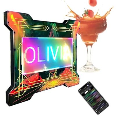 QFGain LED Letter Bottle Presenter -APP Programmable Scroll Play RGB Color Display Screen, Night Club Signs VIP Custom Service Professional Luminous Display Board QFGain LED Letter Bottle Presenter -APP Programmable Scroll Play RGB Color Display Screen, Night Club Signs VIP Custom Service Professional Luminous Display Board