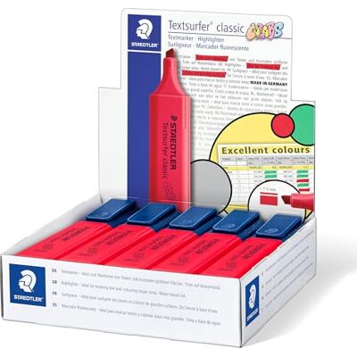 STAEDTLER 364 C-200 Textsurfer Classic Highlighter Excel Red (Box of 10) STAEDTLER 364 C-200 Textsurfer Classic Highlighter Excel Red (Box of 10)
