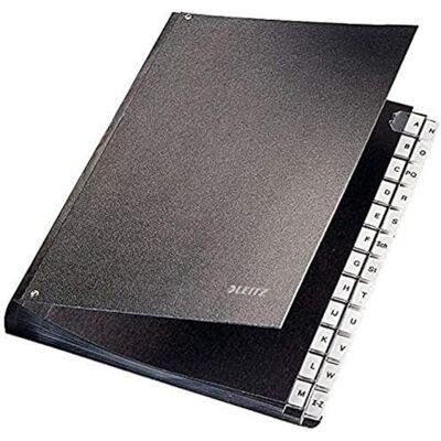 Leitz 58250195 Binder A-Z Index Number of 24 Compartments-Black Leitz 58250195 Binder A-Z Index Number of 24 Compartments-Black