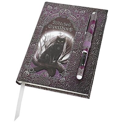 Nemesis Now Witches Spell Book with Pen Journal 18cm Purple Nemesis Now Witches Spell Book with Pen Journal 18cm Purple