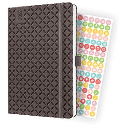 Sigel ,ca. A5 J2123 Jolie Weekly diary 2022, 13,5 x 20,3 cm, hardcover, 174 pages, brown Sigel ,ca. A5 J2123 Jolie Weekly diary 2022, 13,5 x 20,3 cm, hardcover, 174 pages, brown