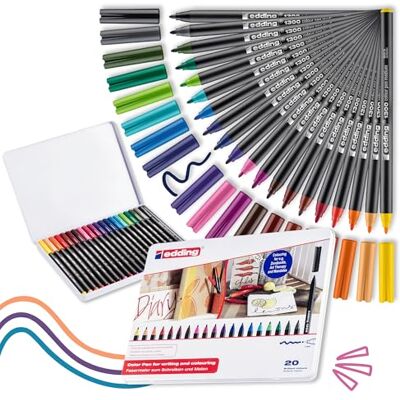 edding E-1300 Pack Of 10 Markers, Bullet Tip, 3mm 20 rotuladores multicoloured edding E-1300 Pack Of 10 Markers, Bullet Tip, 3mm 20 rotuladores multicoloured