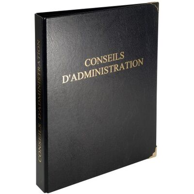 Exacompta Ref 4601E Board of Directors Ring Binder 320 x 260mm in Size, Suitable for A4 Documents, Includes 100 Sheet Refill Pad, 4 Rings Black (French Text) Exacompta Ref 4601E Board of Directors Ring Binder 320 x 260mm in Size, Suitable for A4 Documents, Includes 100 Sheet Refill Pad, 4 Rings Black (French Text)