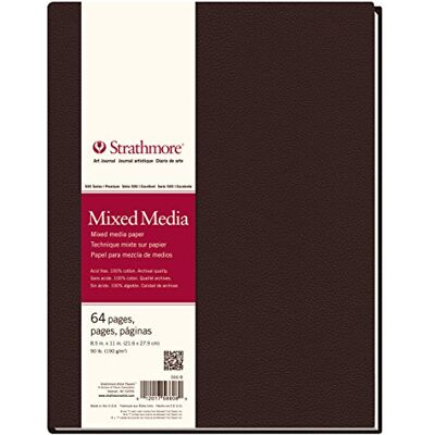 Strathmore Mixed Media Art Journal - 21.6x27.9cm - Durable, Cotton, Hardcover - Art Journal Strathmore Mixed Media Art Journal - 21.6x27.9cm - Durable, Cotton, Hardcover - Art Journal