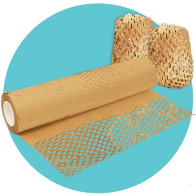 Triplast Brown ECO Honeycomb Wrapping Paper (2 Rolls, 38cm x 30m) Plastic-Free Bubble Wrap Alternative Brown Packing Paper for Moving House Hive Cushioning Wrap for Gifts & Fragile Items Triplast Brown ECO Honeycomb Wrapping Paper (2 Rolls, 38cm x 30m) Plastic-Free Bubble Wrap Alternative Brown Packing Paper for Moving House Hive Cushioning Wrap for Gifts & Fragile Items