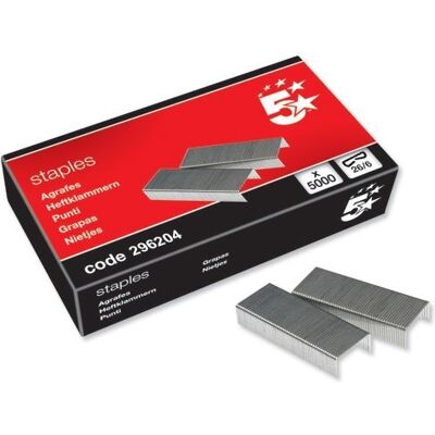 5 Star 3 X Staples 26/6 mm 5 Star 3 X Staples 26/6 mm